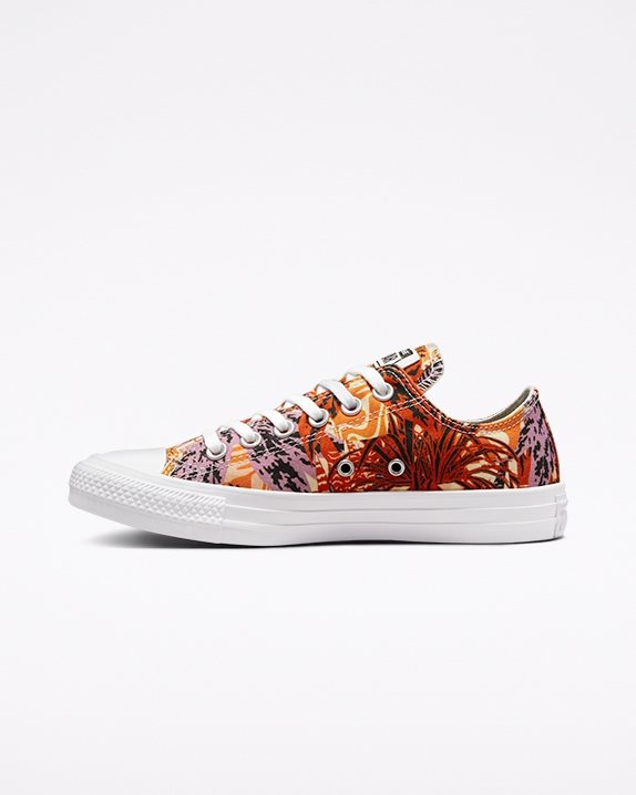 Womens Converse Chuck Taylor All Star Tropical Print Low Top Mantra Orange - Click Image to Close