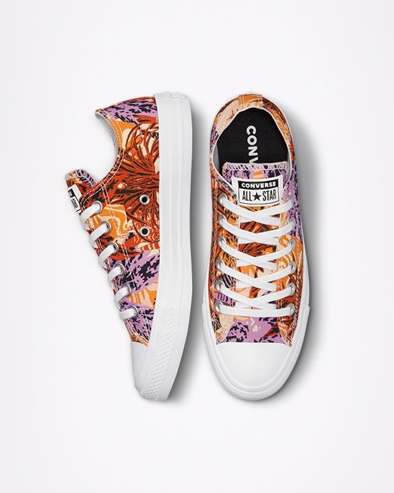 Womens Converse Chuck Taylor All Star Tropical Print Low Top Mantra Orange