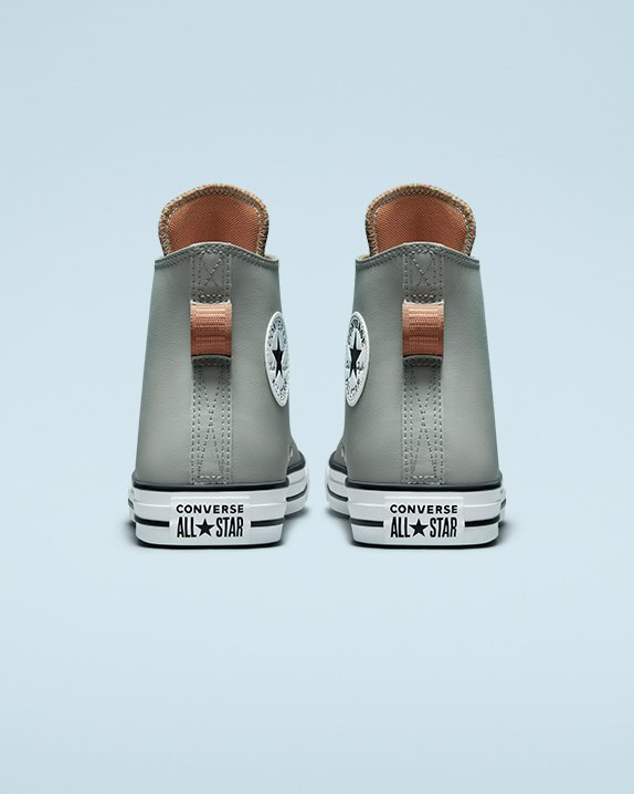 Unisex Converse Chuck Taylor All Star Crafted Faux Leather High Top Slate Sage