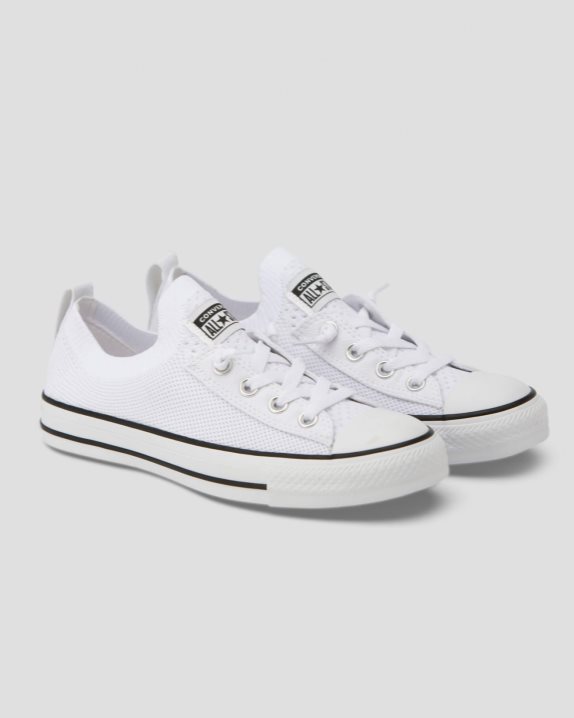 Womens Converse Chuck Taylor All Star Shoreline Knit Slip Low Top White