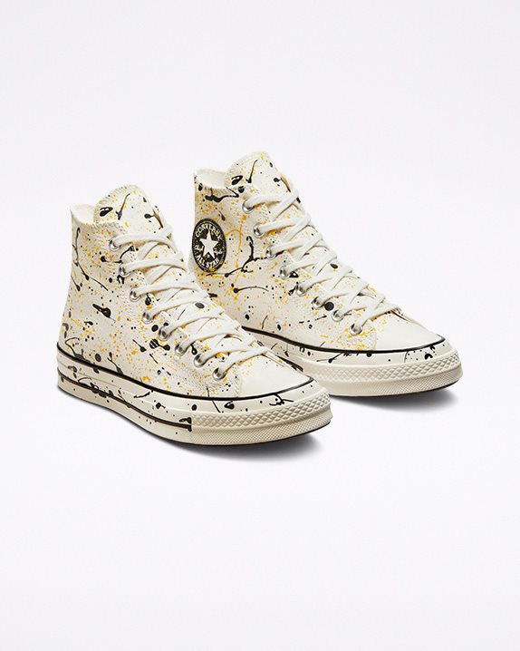 Unisex Converse Chuck 70 Paint Splatter High Top Egret