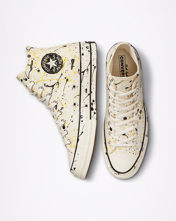 Unisex Converse Chuck 70 Paint Splatter High Top Egret