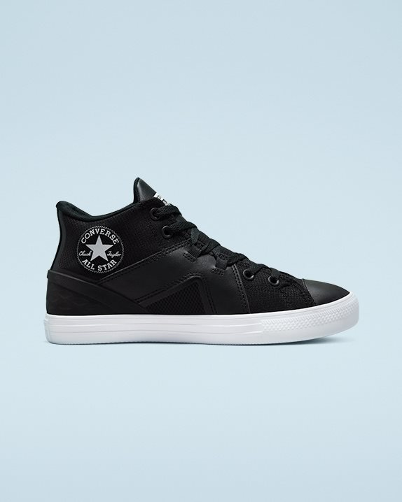 Unisex Converse Chuck Taylor All Star Flux Ultra Mid Black - Click Image to Close