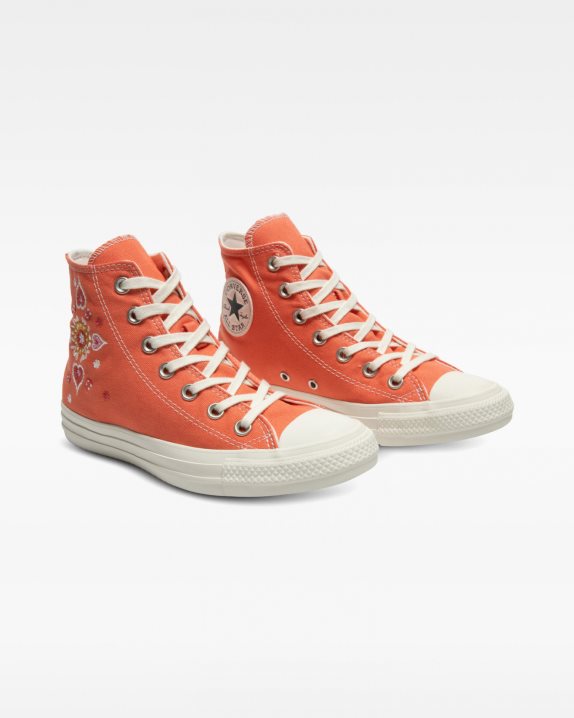 Womens Converse Chuck Taylor All Star Festival High Top Bright Madder - Click Image to Close