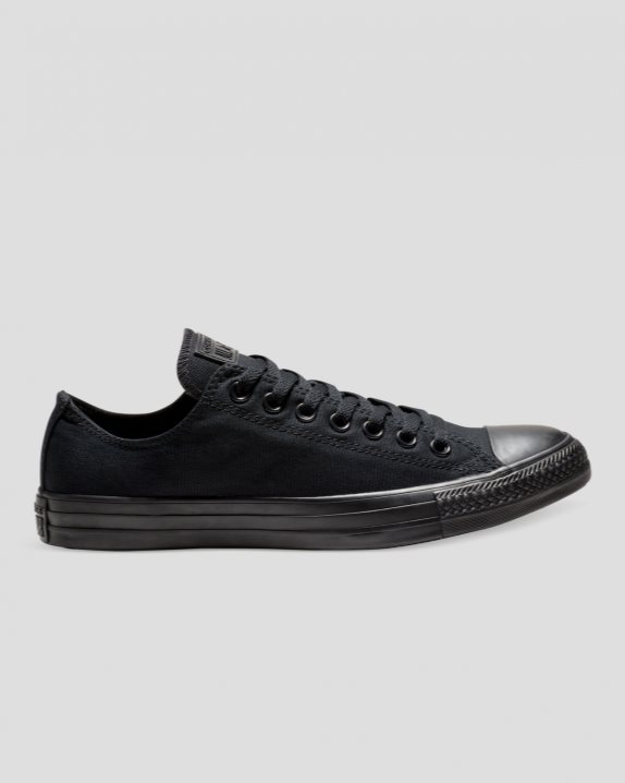 Unisex Converse Chuck Taylor All Star Classic Colour Low Top Black Mono - Click Image to Close