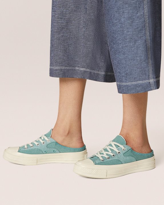 Unisex Converse Chuck 70 Mule Crafted Canvas Slip Jade Unity - Click Image to Close