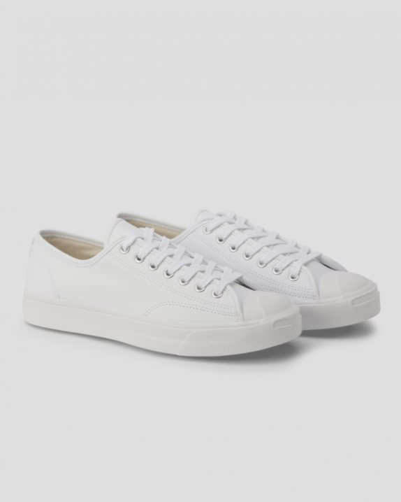 Unisex Converse Jack Purcell Foundational Leather Low Top White - Click Image to Close