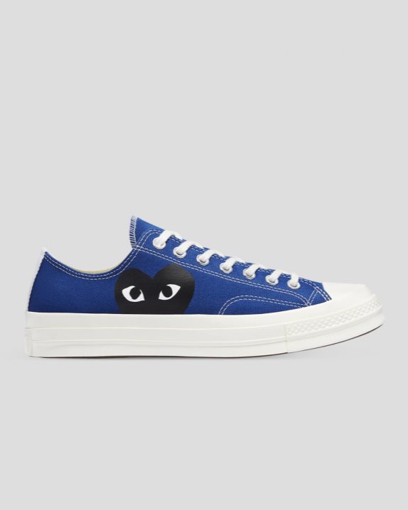 Unisex Converse X Comme des Gar?ons Chuck 70 Play Low Top Blue Quartz - Click Image to Close