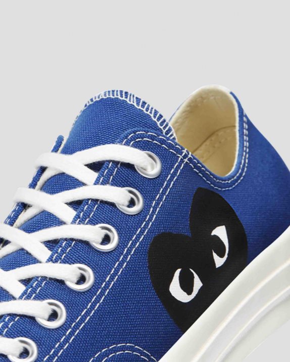 Unisex Converse X Comme des Gar?ons Chuck 70 Play Low Top Blue Quartz - Click Image to Close