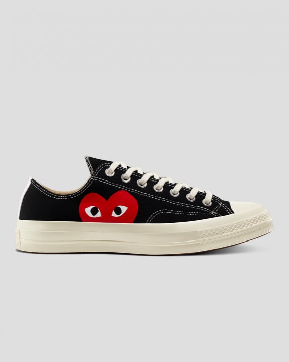 Unisex Converse X Comme des Gar?ons Chuck 70 Play Low Top Black - Click Image to Close