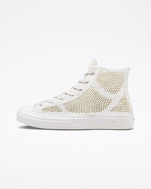 Unisex Converse Chuck 70 Engineered Knit Renew Redux High Top White - Click Image to Close