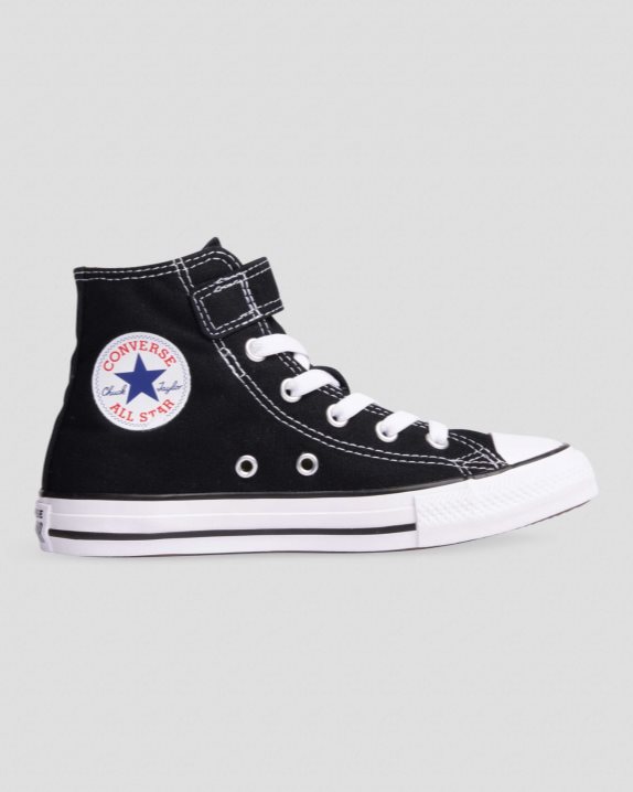 Chuck Taylor All Star Easy On 1V Junior High Top Black - Click Image to Close