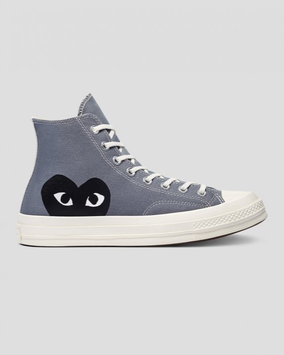 Unisex Converse X Comme des Gar?ons Chuck 70 Play High Top Steel Grey