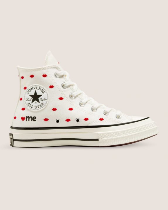 Unisex Converse Chuck 70 Crafted With Love High Top Vintage White - Click Image to Close