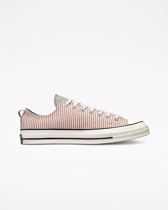 Unisex Converse Chuck 70 Hickory Stripe Low High Top Mineral Clay - Click Image to Close