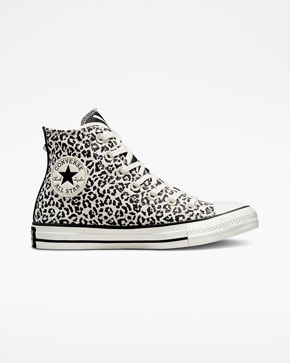 Womens Converse Chuck Taylor All Star Animalier High Top Egret - Click Image to Close