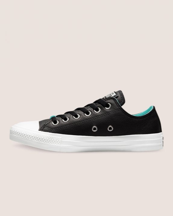 Womens Converse Chuck Taylor All Star Leather HD Fusion Low Top Black - Click Image to Close