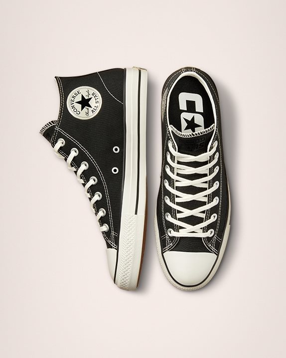 Unisex CONS Chuck Taylor All Star Pro Cut Off Mid Black - Click Image to Close