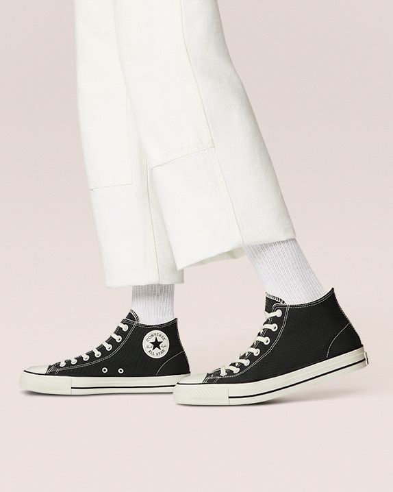 Unisex CONS Chuck Taylor All Star Pro Cut Off Mid Black - Click Image to Close