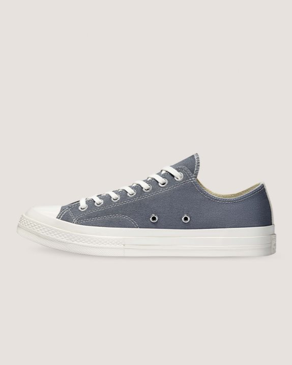 Unisex Converse X Comme des Gar?ons Chuck 70 Play Low Top Steel Grey - Click Image to Close