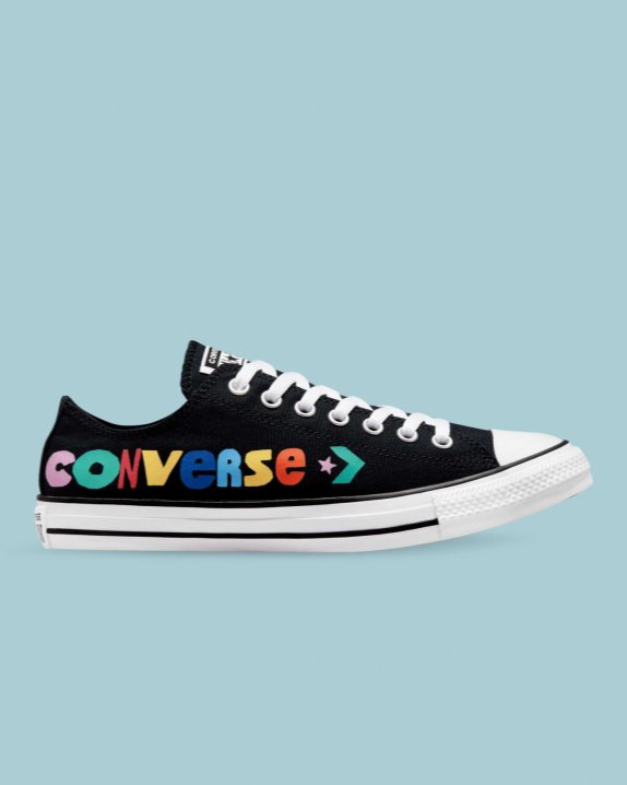 Unisex Converse Chuck Taylor All Star Much Love Low Top Black - Click Image to Close