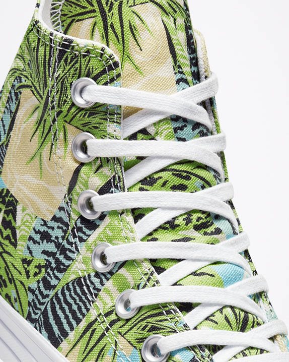 Womens Converse Chuck Taylor All Star Tropical Print High Top Lime Rave