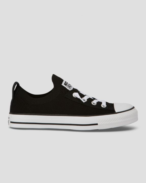 Womens Converse Chuck Taylor All Star Shoreline Knit Slip Low Top Black - Click Image to Close