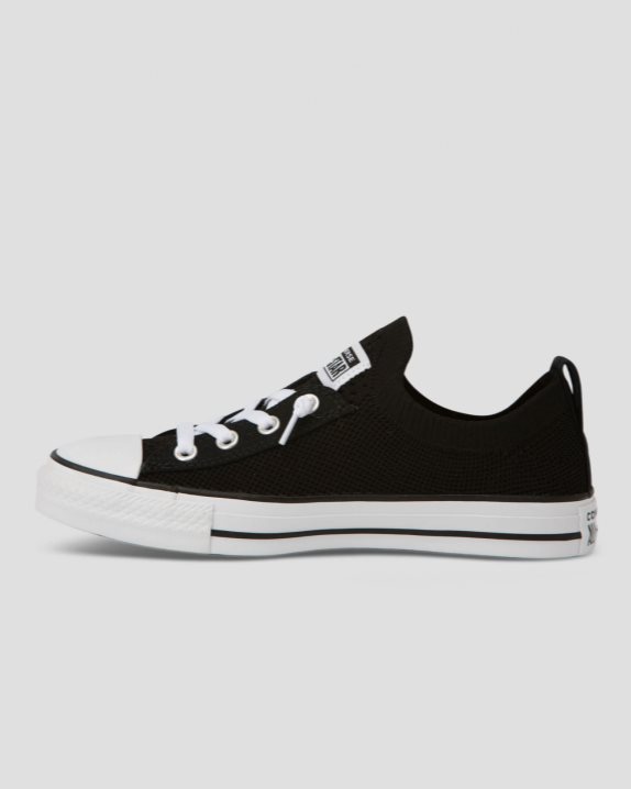 Womens Converse Chuck Taylor All Star Shoreline Knit Slip Low Top Black - Click Image to Close