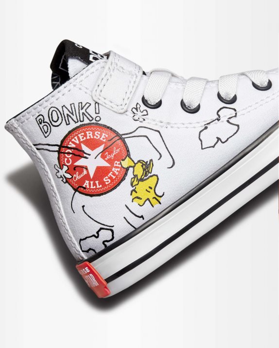 Kids Converse X Peanuts Chuck Taylor All Star Toddler 1V High Top White