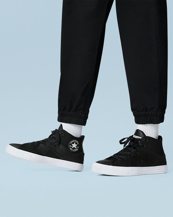 Unisex Converse Chuck Taylor All Star Flux Ultra Mid Black - Click Image to Close