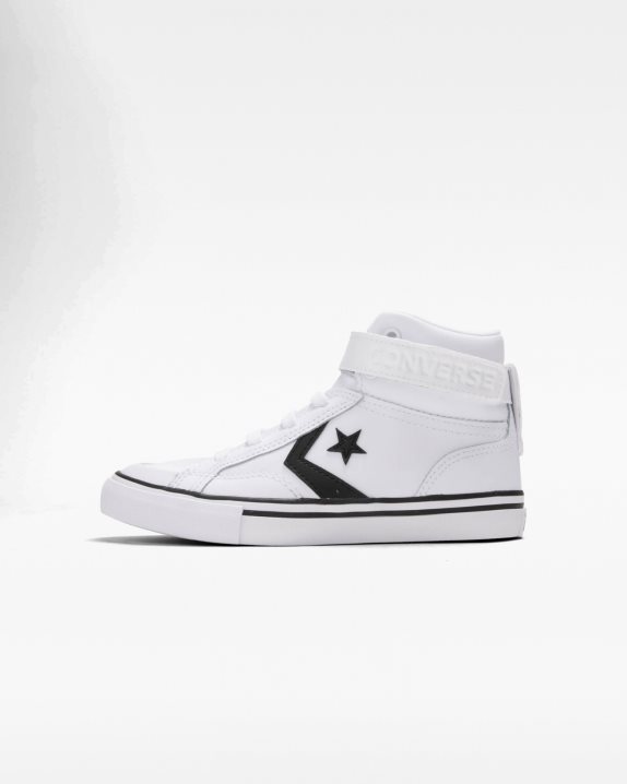 Pro Blaze Strap Junior Leather High Top White