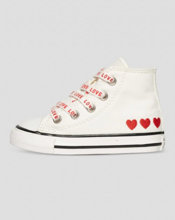 Chuck Taylor All Star Crafted With Love Toddler High Top Vintage White - Click Image to Close