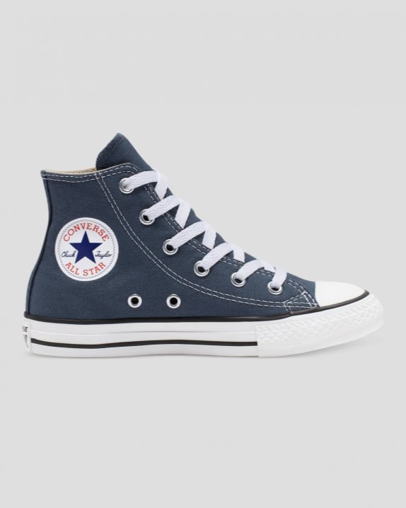 Chuck Taylor All Star Junior High Top Navy - Click Image to Close