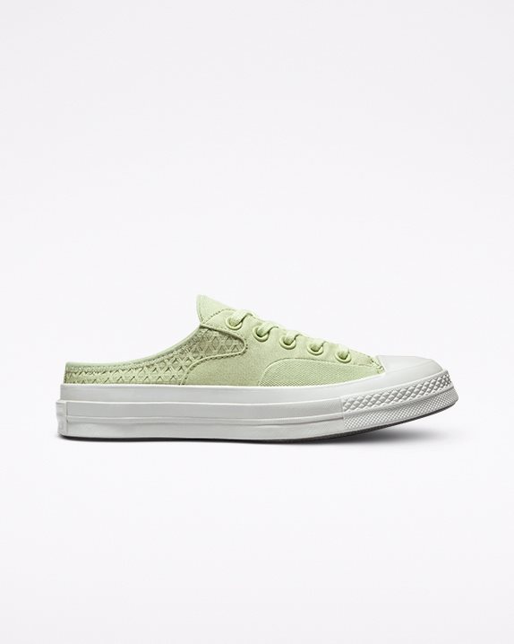 Unisex Converse Chuck 70 Mule Crafted Jacquard Slip Olive Aura - Click Image to Close