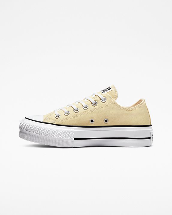 Womens Converse Chuck Taylor All Star Lift Seasonal Colour Low Top Lemon Drop - Click Image to Close