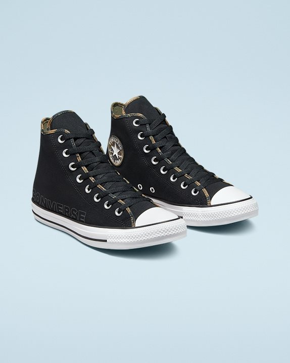 Unisex Converse Chuck Taylor All Star Desert Camo High Top Black - Click Image to Close