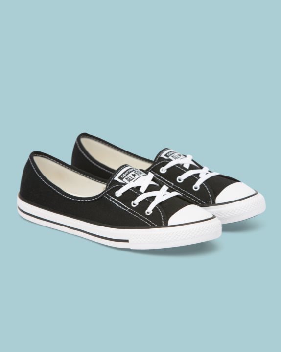 Womens Converse Chuck Taylor All Star Dainty Ballet Lace Slip Black - Click Image to Close