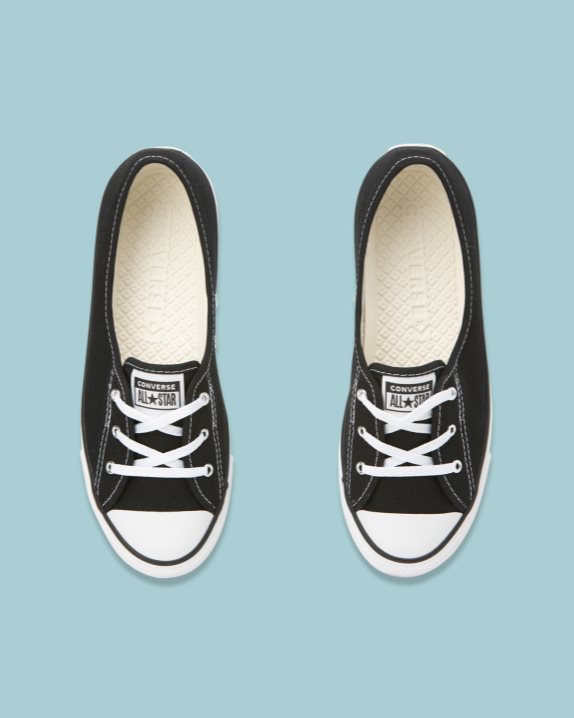 Womens Converse Chuck Taylor All Star Dainty Ballet Lace Slip Black - Click Image to Close