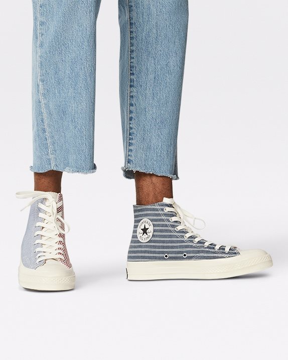 Unisex Converse Chuck 70 Beyond Retro Striped High Top Egret