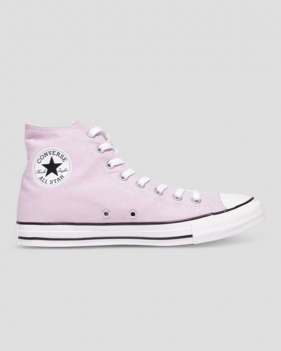 Unisex Converse Chuck Taylor All Star Seasonal Colour High Top Pale Amethyst - Click Image to Close