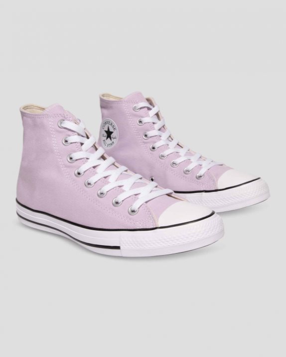 Unisex Converse Chuck Taylor All Star Seasonal Colour High Top Pale Amethyst - Click Image to Close