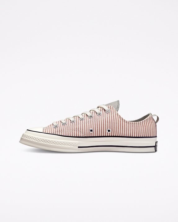 Unisex Converse Chuck 70 Hickory Stripe Low High Top Mineral Clay - Click Image to Close