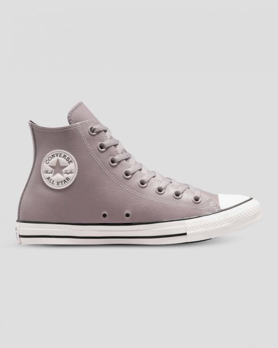 Unisex Converse Chuck Taylor All Star Embossed Leather High Top Mercury Grey - Click Image to Close
