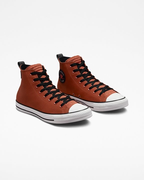 Unisex Converse Chuck Taylor All Star Tec-Tuff Water Resistant High Top Rugged Orange - Click Image to Close