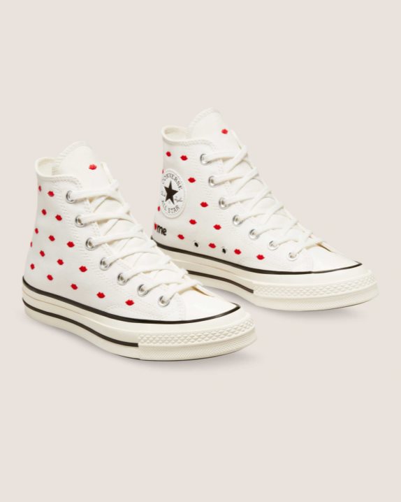 Unisex Converse Chuck 70 Crafted With Love High Top Vintage White - Click Image to Close